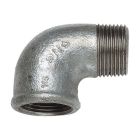 Temperguss Winkel Nr. 92 verzinkt Innengewinde x Außengewinde 2" - 2"