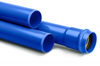 PVC-Druckrohr blau mit Steckmuffe - PN12,5 
