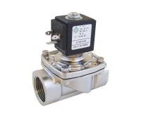 21IHKV Edelstahl-Magnetventil stromlos geschlossen 2/2-Wege indirekt 230 V - FKM - PN16